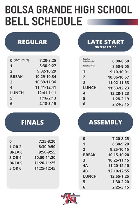 bolsa grande bell schedule